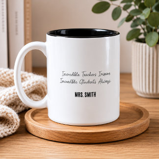 Caneca De Café Em Dois Tons Professores Incríveis Inspiram Alunos Incríveis