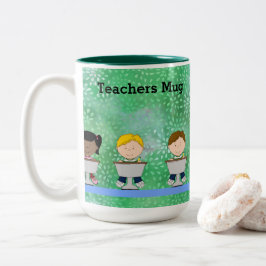 Caneca De Café Em Dois Tons Professores Mug com Jovens Estudantes