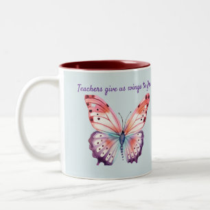 Caneca De Café Em Dois Tons Professores nos dão asas para voar obrigado ao pro
