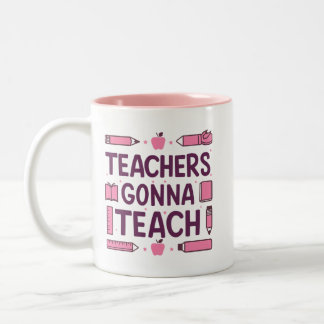 Caneca De Café Em Dois Tons Professores vão ensinar