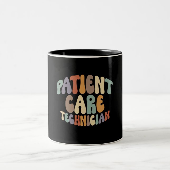 Caneca De Café Em Dois Tons Profissionais de Cuidados de Doentes Orgulhosos Pr (Centro)