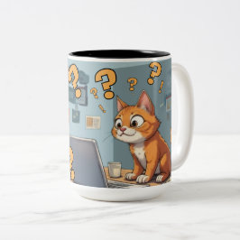 Caneca De Café Em Dois Tons Programmer Cat Humour Code, Cats, Coffee – Repeat
