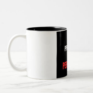Caneca De Café Em Dois Tons Progresso Acima da Perfeição Academia de Levantame