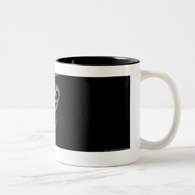 Caneca De Café Em Dois Tons Projector em um caduceus médico (Direita)