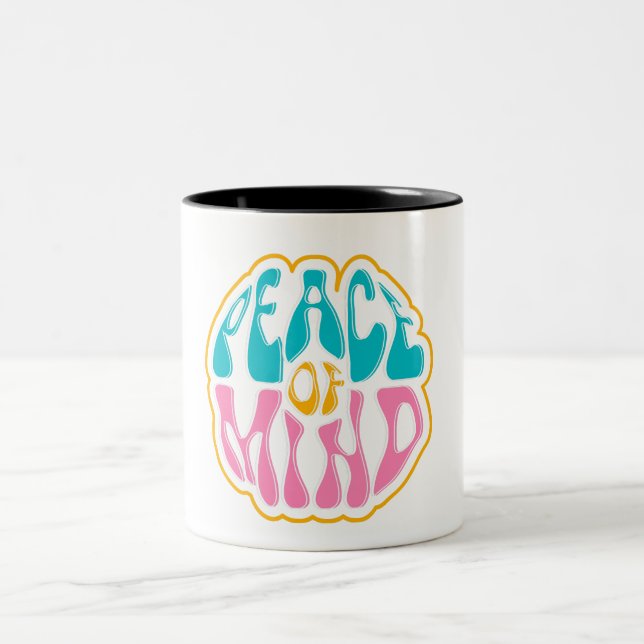 Caneca De Café Em Dois Tons projeto de tranquilidade (Centro)