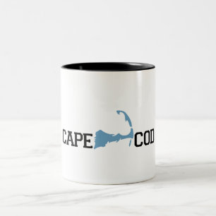 Caneca De Café Em Dois Tons Projeto do "mapa" de Cape Cod