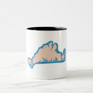Caneca De Café Em Dois Tons Projeto do "mapa" do Martha's Vineyard