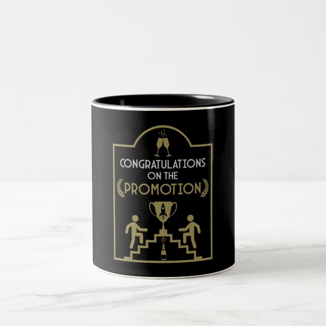 Caneca De Café Em Dois Tons Promoção de Trabalho de parabéns (Centro)