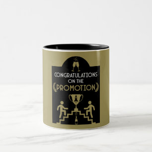 Caneca De Café Em Dois Tons Promoção de Trabalho de parabéns