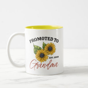 Caneca De Café Em Dois Tons Promovido à vovó Sunflower Customize