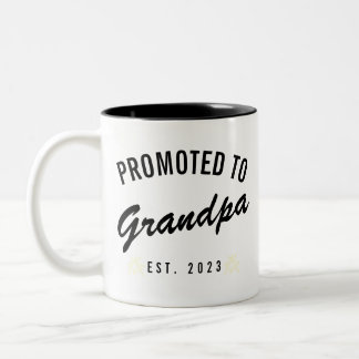 Caneca De Café Em Dois Tons Promovido ao vovô Est. 223