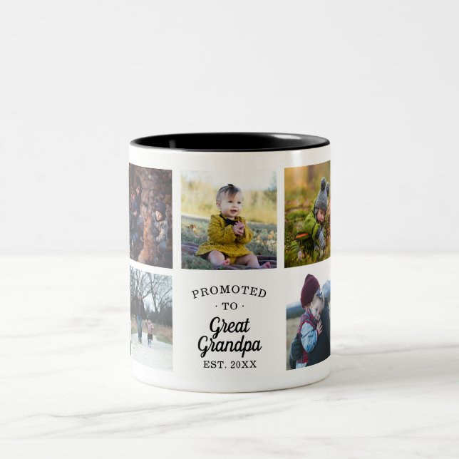 Caneca De Café Em Dois Tons Promovido ao Vovô Excelente Estabelecido (Centro)