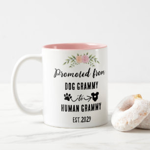 Caneca De Café Em Dois Tons Promovido De Grammy De Cão Para Grammy Humano