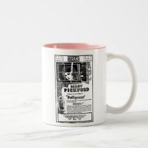 Caneca De Café Em Dois Tons Propaganda 1920 do filme de Mary Pickford POLLYANA