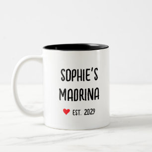 Caneca De Café Em Dois Tons proposta madrina em espanhol