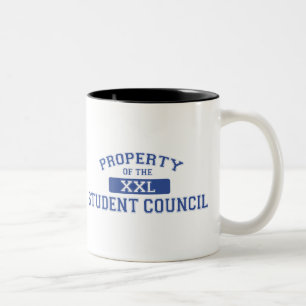 Caneca De Café Em Dois Tons Propriedade do conselho estudantil XXL