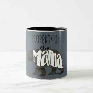 Caneca De Café Em Dois Tons Propriedade do Mama Carregamento Aproximação a s