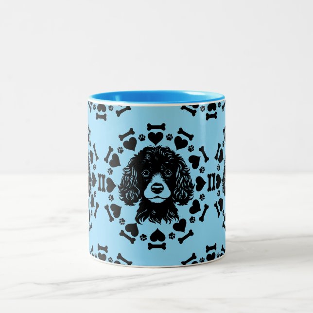 Caneca De Café Em Dois Tons Proprietário do Cachorro de Poodle (Centro)