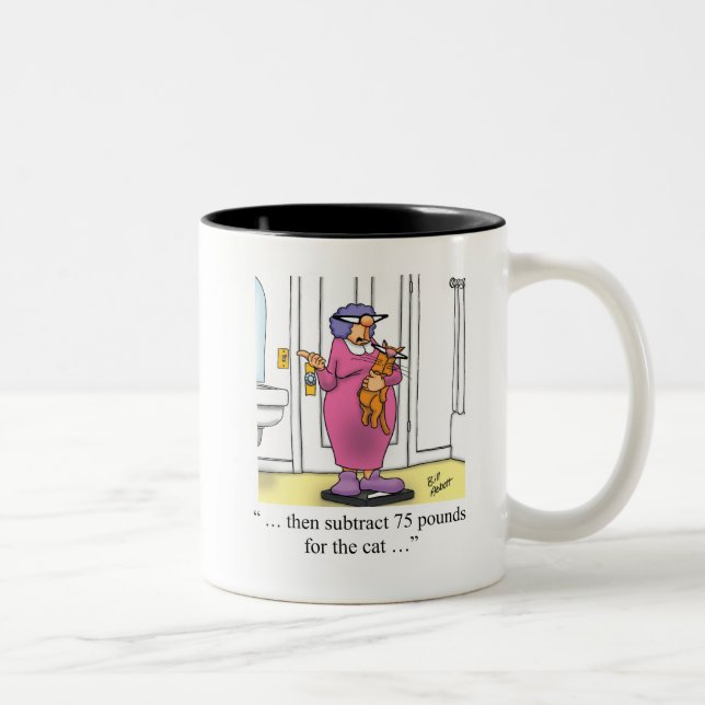Caneca De Café Em Dois Tons Proprietários de Gatos Engraçados Humor Café Mug (Direita)
