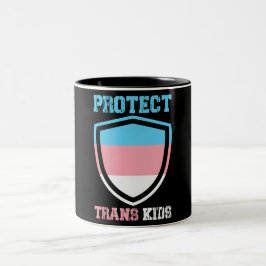 Caneca De Café Em Dois Tons Proteger Crianças Trans
