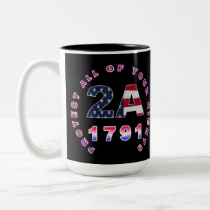 Caneca De Café Em Dois Tons Proteja seus direitos 2A