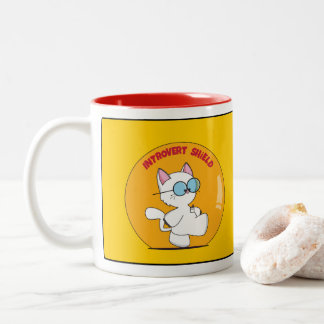 Caneca De Café Em Dois Tons Protetor introvertido