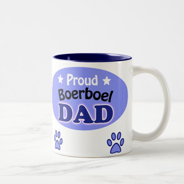 Caneca De Café Em Dois Tons Proud Boerboel Dad (Direita)