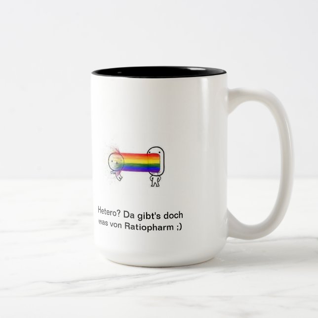 Caneca De Café Em Dois Tons PROUD Lesbian (Direita)