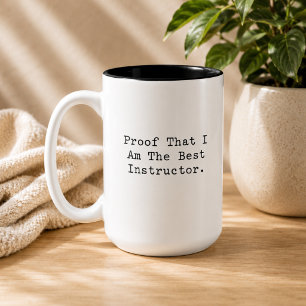 Caneca De Café Em Dois Tons Prova De Que Sou O Melhor Instrutor Guru De Matemá