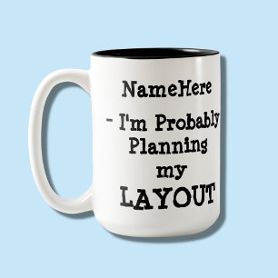 Caneca De Café Em Dois Tons Provavelmente estou planejando meu layout - Adicio