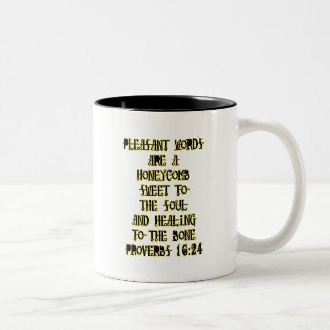 Caneca De Café Em Dois Tons Provérbios 16:24 (Direita)