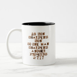 Caneca De Café Em Dois Tons Provérbios 27:17