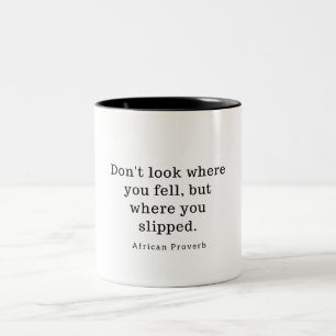 Caneca De Café Em Dois Tons Proverbo Africano