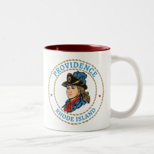 Caneca De Café Em Dois Tons Providence Rhode Island Colonial