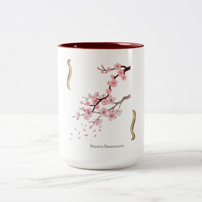 Caneca De Café Em Dois Tons Prunus Serrulata mug (Centro)