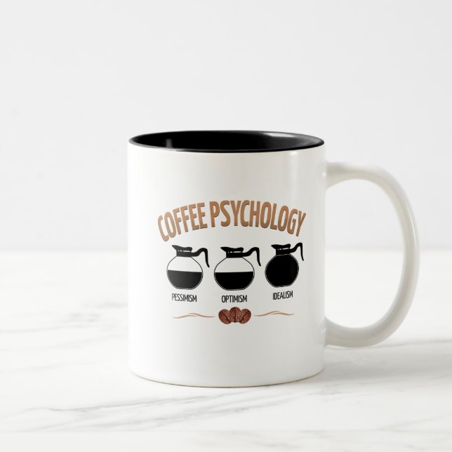 Caneca De Café Em Dois Tons Psicologia do café (Direita)