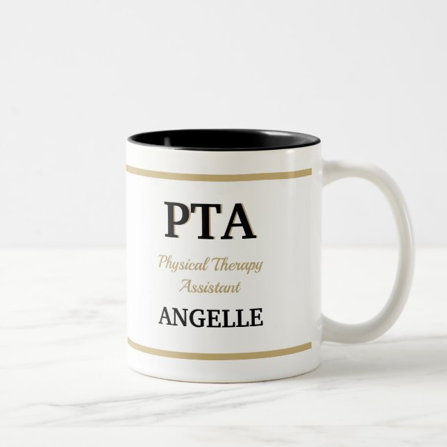 Caneca De Café Em Dois Tons PTA (Assistente de Terapia Física) (Direita)