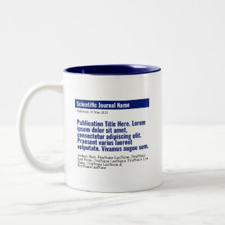 Caneca De Café Em Dois Tons Publicação Personalizada Mug de Dois Tom - Azul