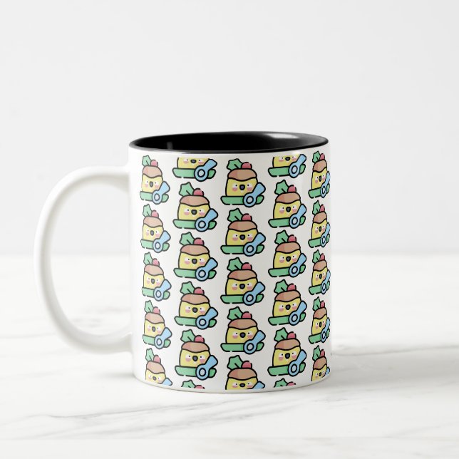 Caneca De Café Em Dois Tons pudim de natal (Esquerda)