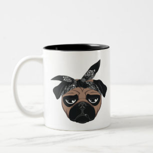 Caneca De Café Em Dois Tons Pug 2pac