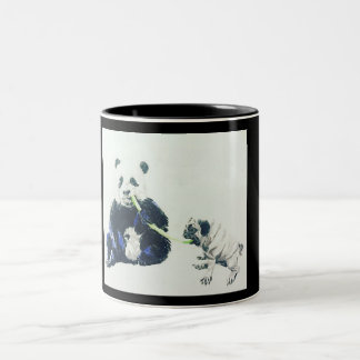 Caneca De Café Em Dois Tons Pug e panda