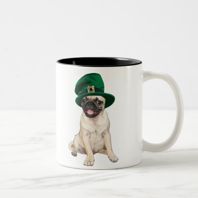 Caneca De Café Em Dois Tons Pug irlandês (Direita)
