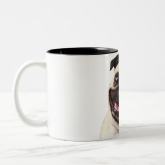 Caneca De Café Em Dois Tons pug mug