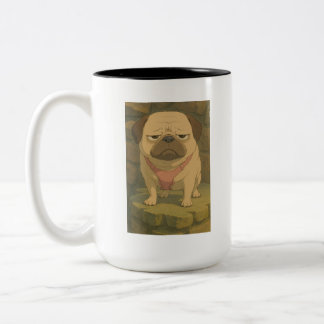 Caneca De Café Em Dois Tons Pug Mug Grumpy