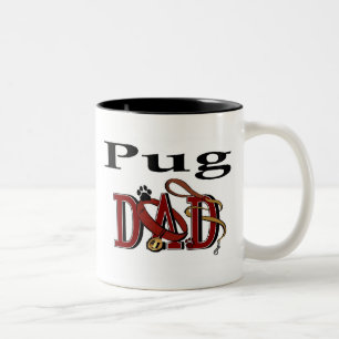 Caneca De Café Em Dois Tons Pug Pai Mug