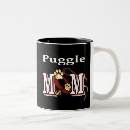 Caneca De Café Em Dois Tons Puggle Mamãe Mug