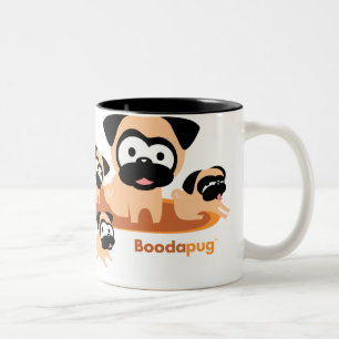 Caneca De Café Em Dois Tons Pugs inteiros de Lotta (alaranjados)