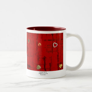 Caneca De Café Em Dois Tons Pulsação do coração