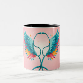 Caneca De Café Em Dois Tons Pulso de Pulso Cardíaco: Mug de Estetoscópio