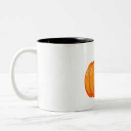 Caneca De Café Em Dois Tons Pumpkin de queda branca